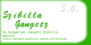 szibilla gangetz business card